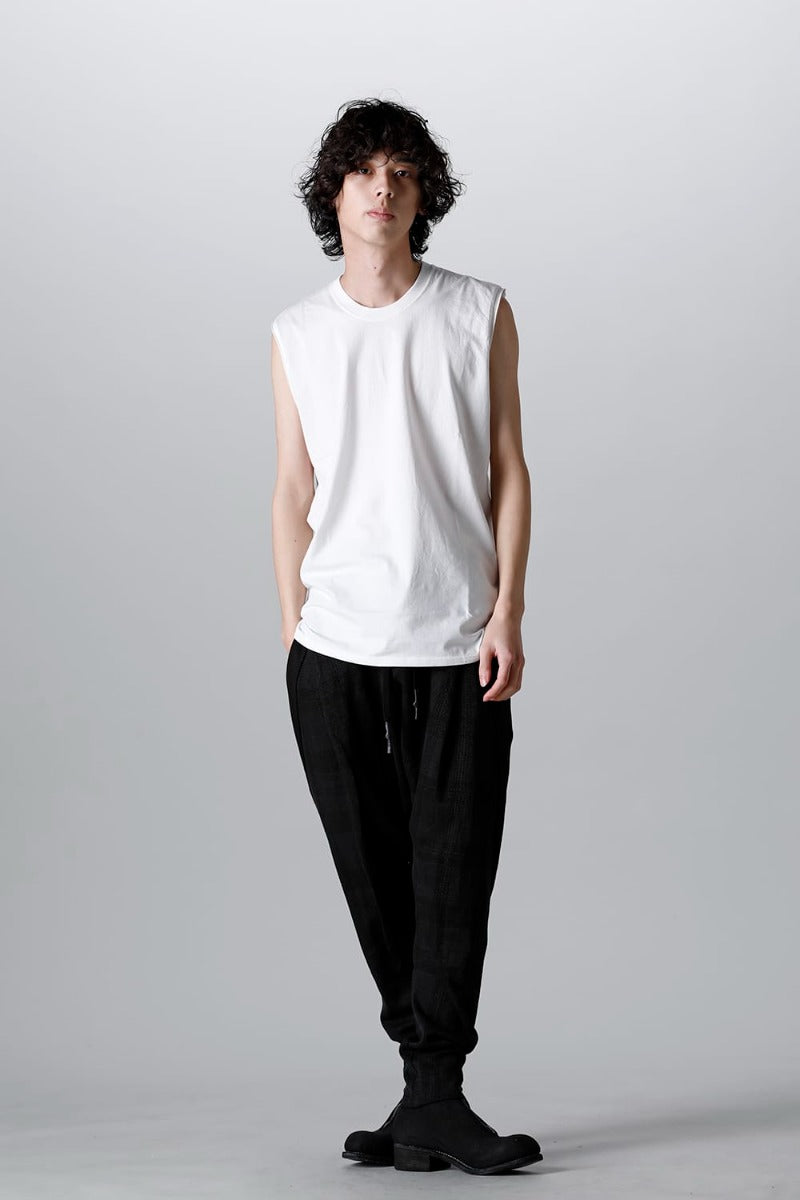 Sleeveless Back Print T-Shirt Off White