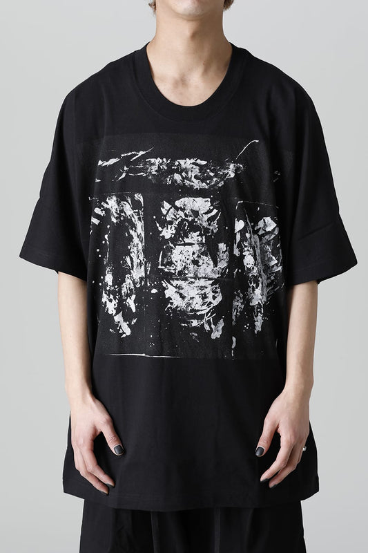 DISTORTION3 "Ryoya Nishimoto" Print Oversized T-shirt Black