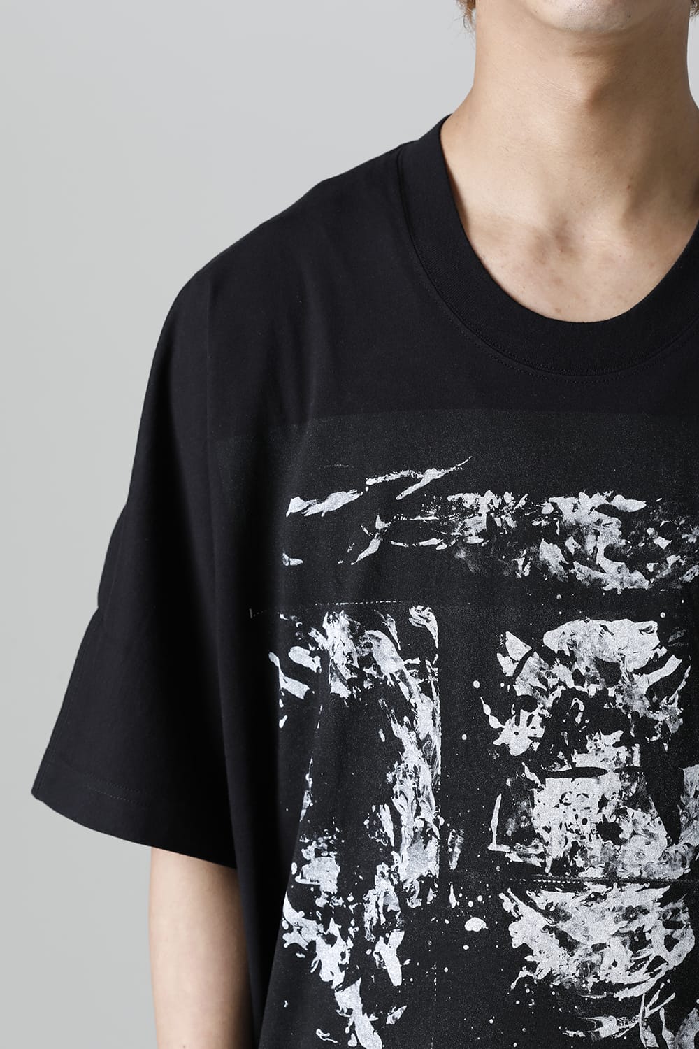 DISTORTION3 "Ryoya Nishimoto" Print Oversized T-shirt Black