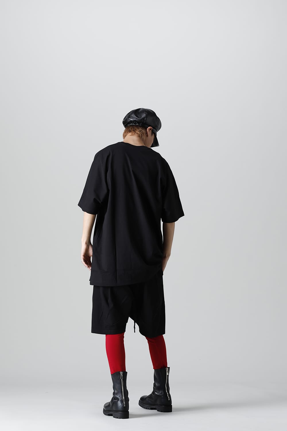 DISTORTION3 "Ryoya Nishimoto" Print Oversized T-shirt Black