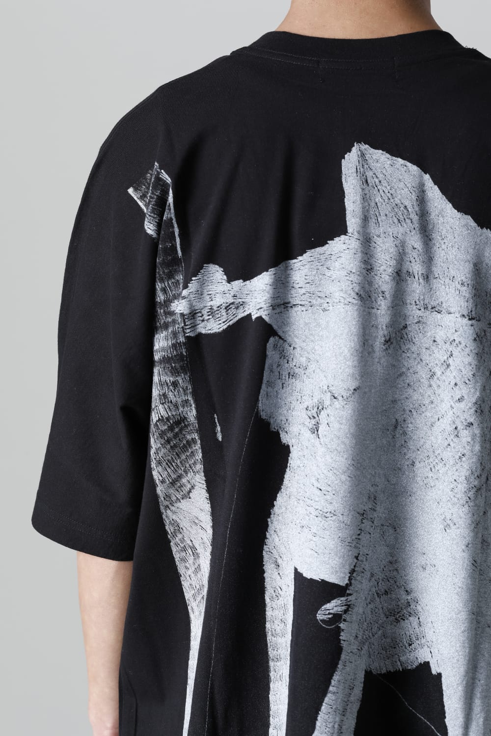 ディストーション3 "大路 裕也" プリント オーバーサイズTシャツ ブラック