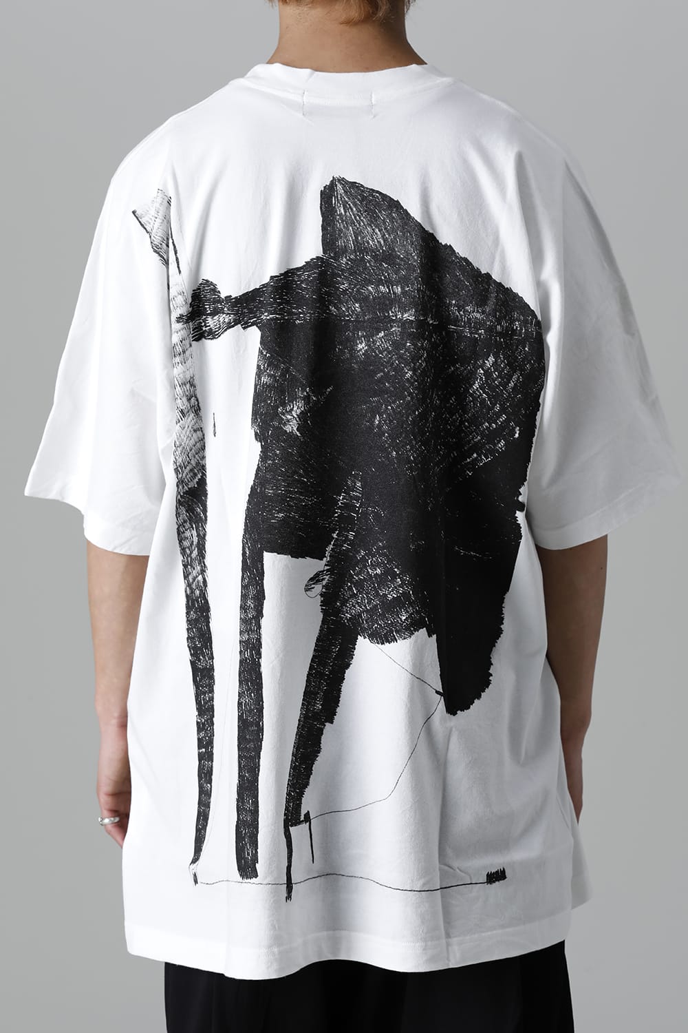 ディストーション3 "大路 裕也" プリント オーバーサイズTシャツ ホワイト