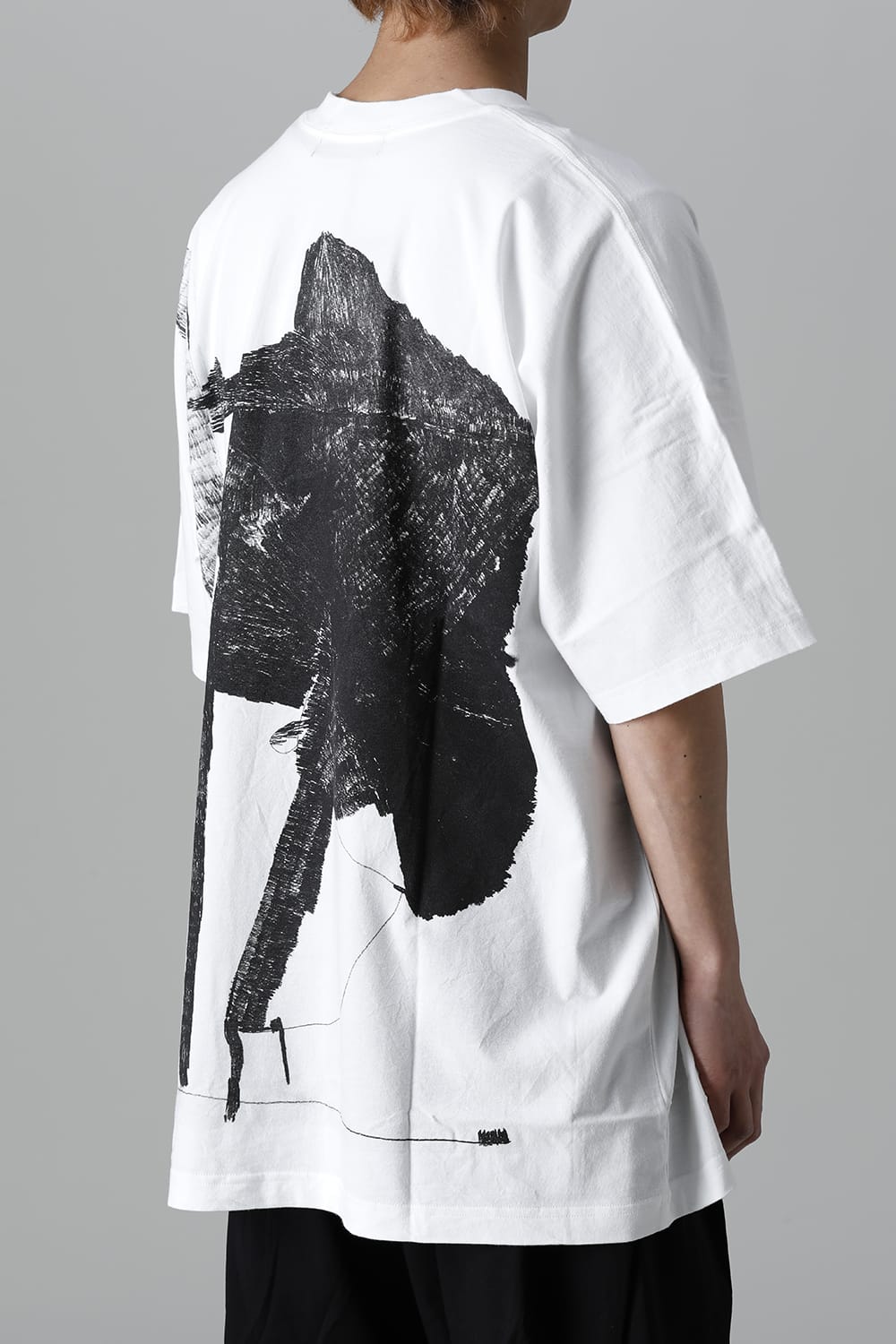 ディストーション3 "大路 裕也" プリント オーバーサイズTシャツ ホワイト