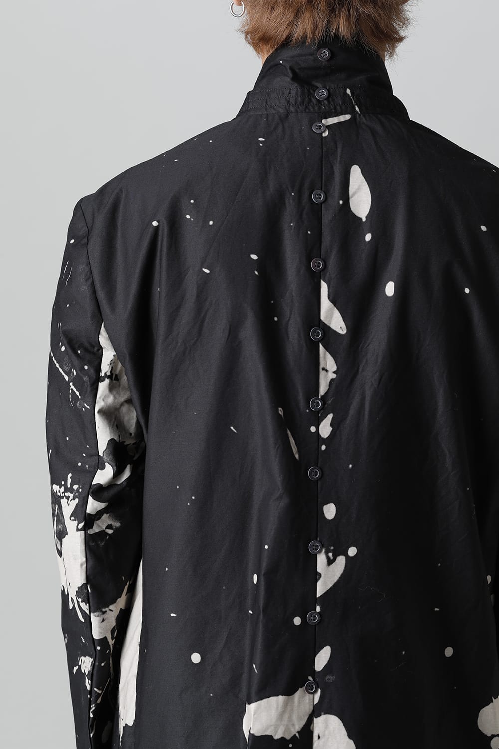 ディストーション3 "西本 浚也" ディスチャージ プリント ロングジャケット