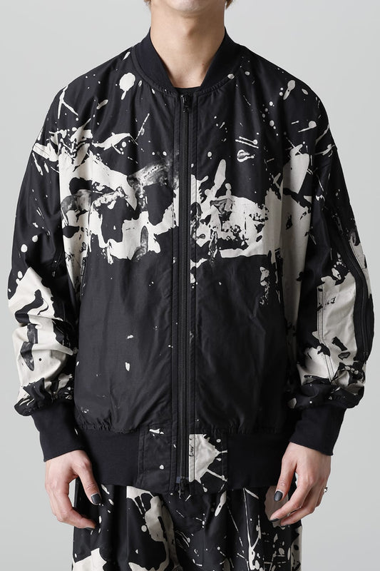 DISTORTION3 "Ryoya Nishimoto" Discharge Print Bomber jacket