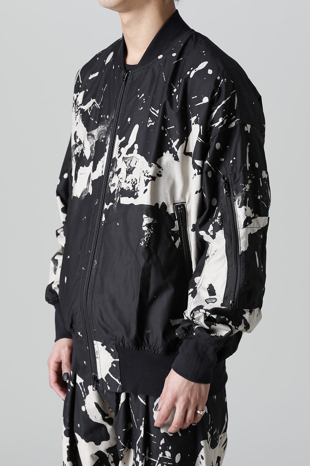 ディストーション3 "西本 浚也" ディスチャージ プリント ボンバージャケット