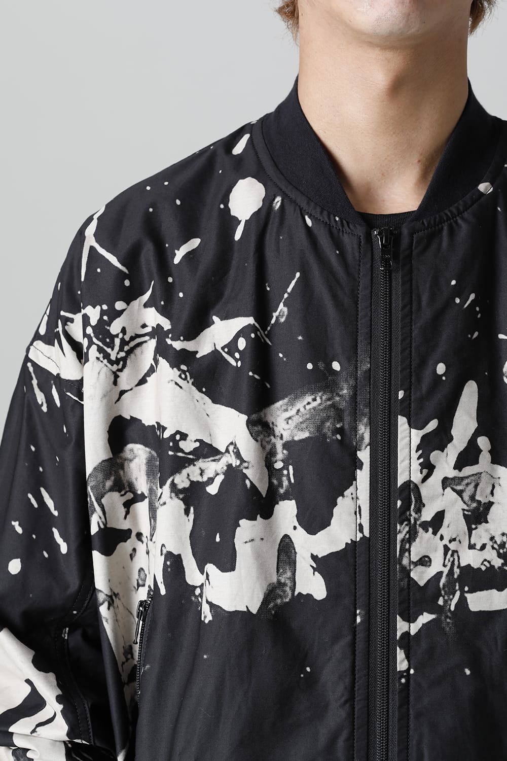 ディストーション3 "西本 浚也" ディスチャージ プリント ボンバージャケット