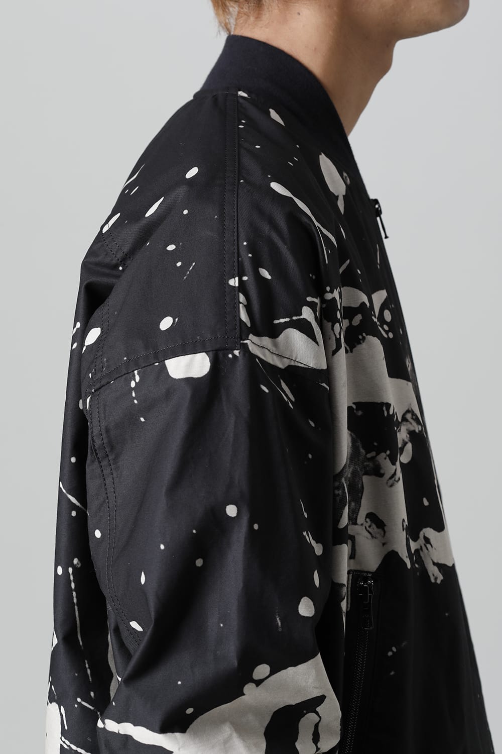 ディストーション3 "西本 浚也" ディスチャージ プリント ボンバージャケット