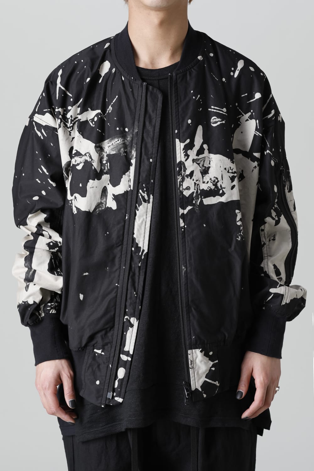 ディストーション3 "西本 浚也" ディスチャージ プリント ボンバージャケット