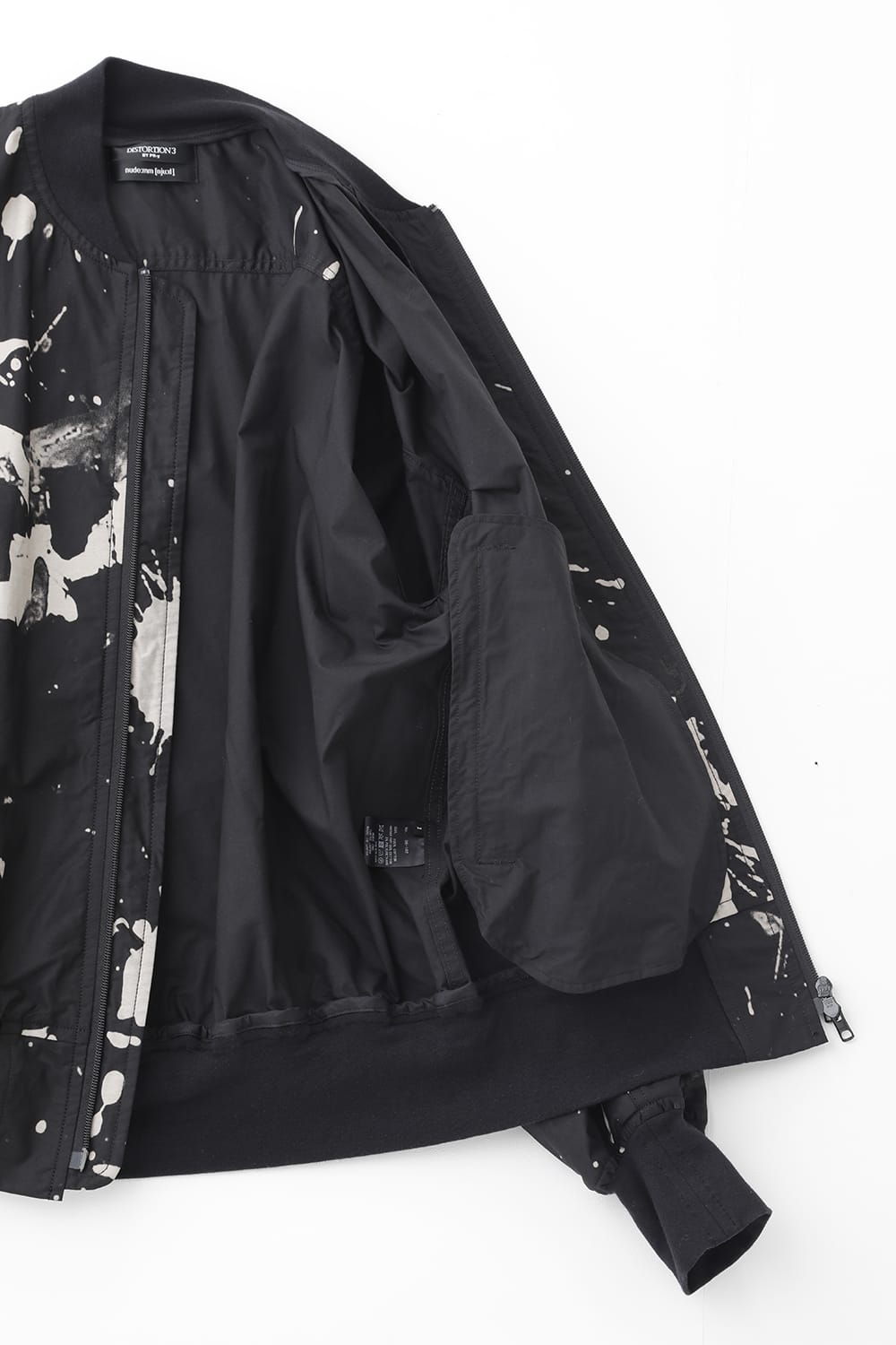 ディストーション3 "西本 浚也" ディスチャージ プリント ボンバージャケット