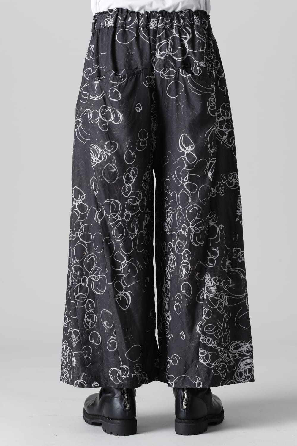 ディストーション3 "北村 悠" インクジェット プリント スーパーワイド レグパンツ