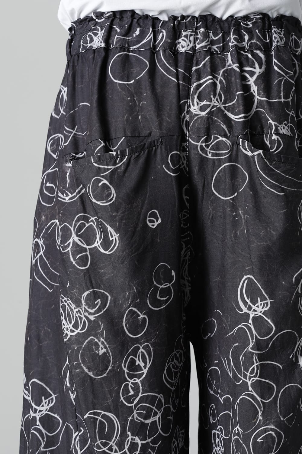 ディストーション3 "北村 悠" インクジェット プリント スーパーワイド レグパンツ