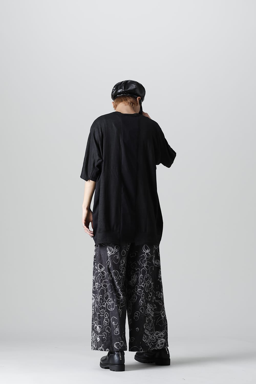 ディストーション3 "北村 悠" インクジェット プリント スーパーワイド レグパンツ