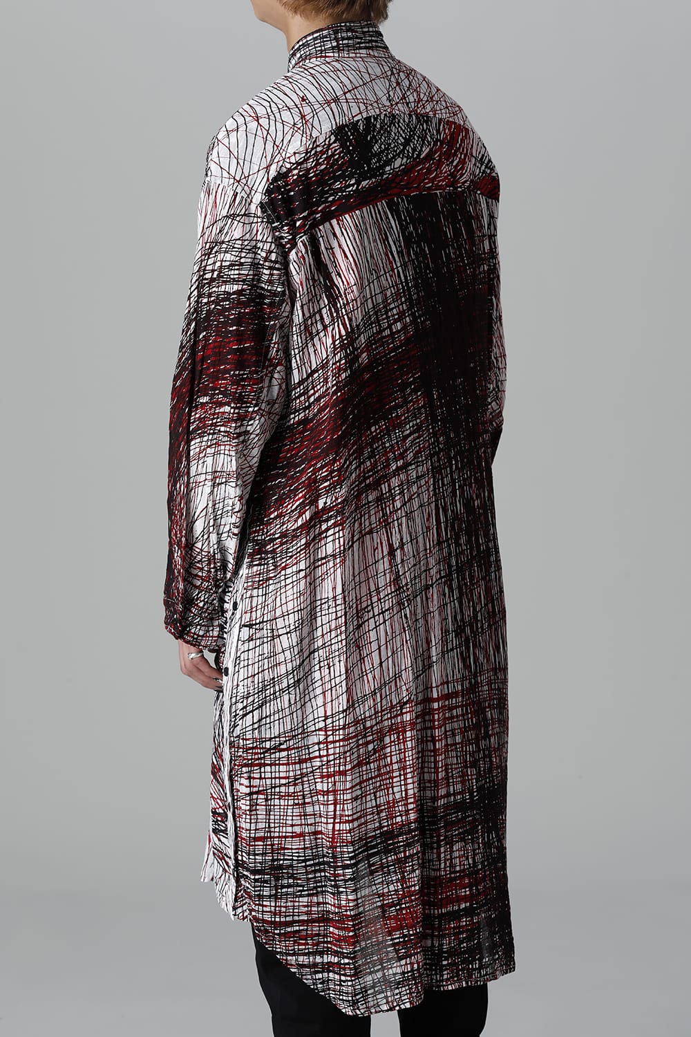 ディストーション3 "中川 ももこ" プリント オーバーサイズ ロングシャツ