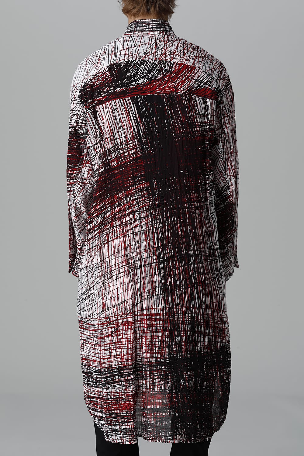 ディストーション3 "中川 ももこ" プリント オーバーサイズ ロングシャツ