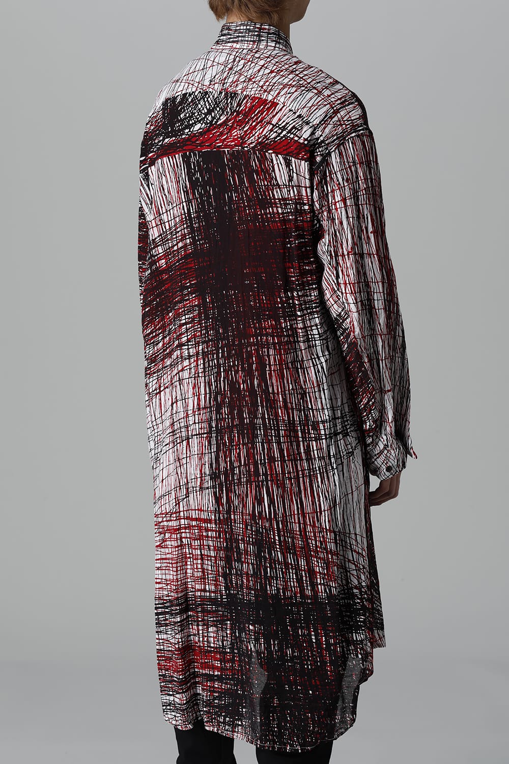 ディストーション3 "中川 ももこ" プリント オーバーサイズ ロングシャツ