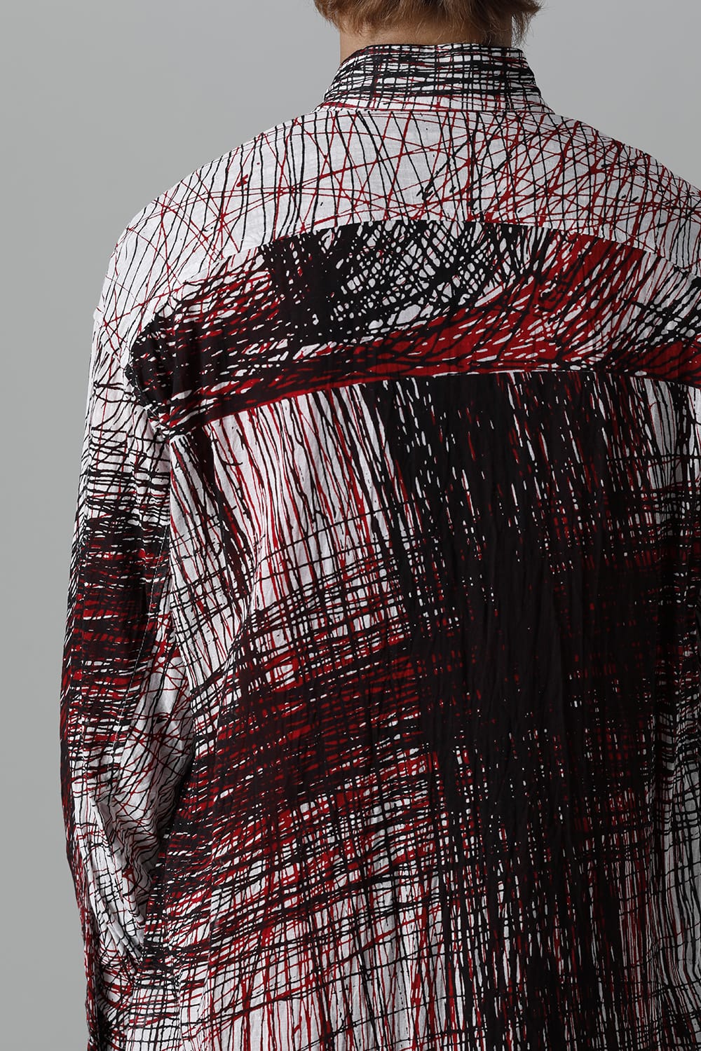 ディストーション3 "中川 ももこ" プリント オーバーサイズ ロングシャツ