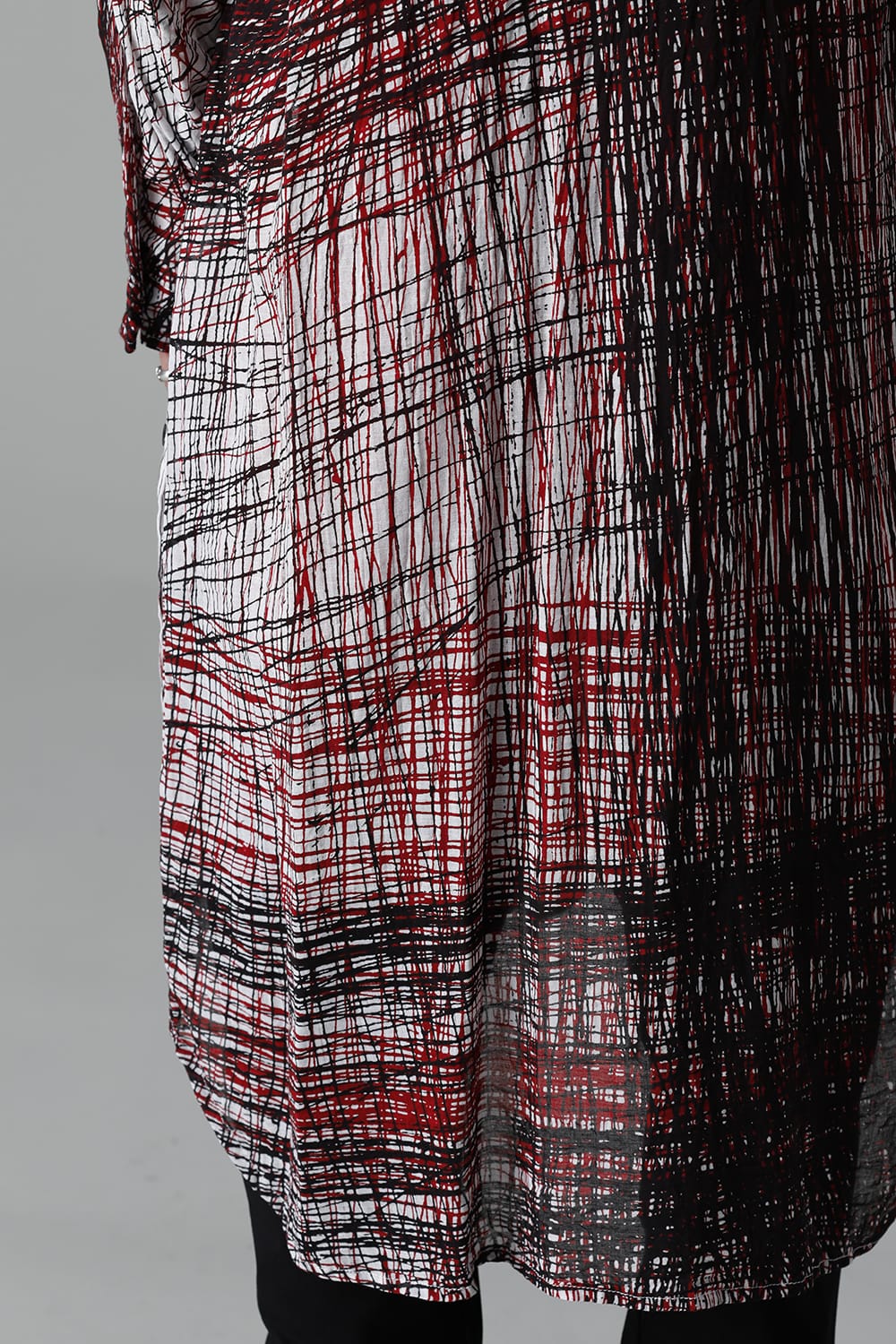 ディストーション3 "中川 ももこ" プリント オーバーサイズ ロングシャツ