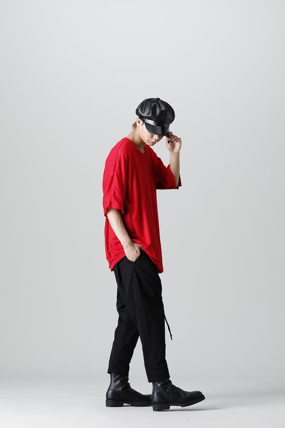 ドロップクロッチ クロップドパンツ