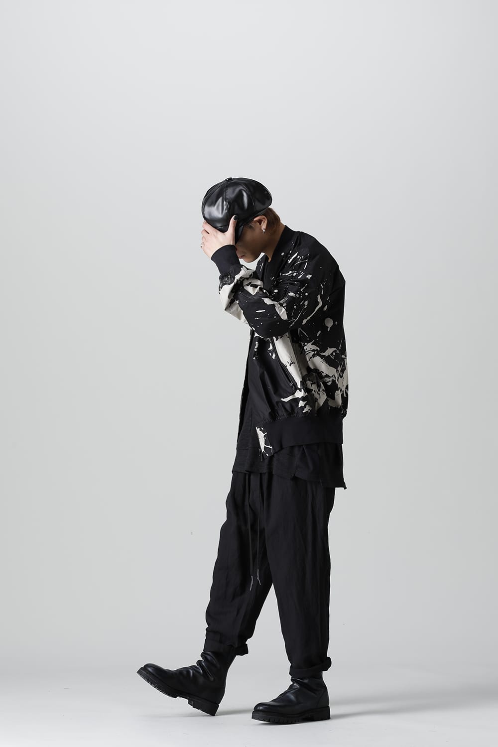 Garment Dyed Drop crotch Easy pants