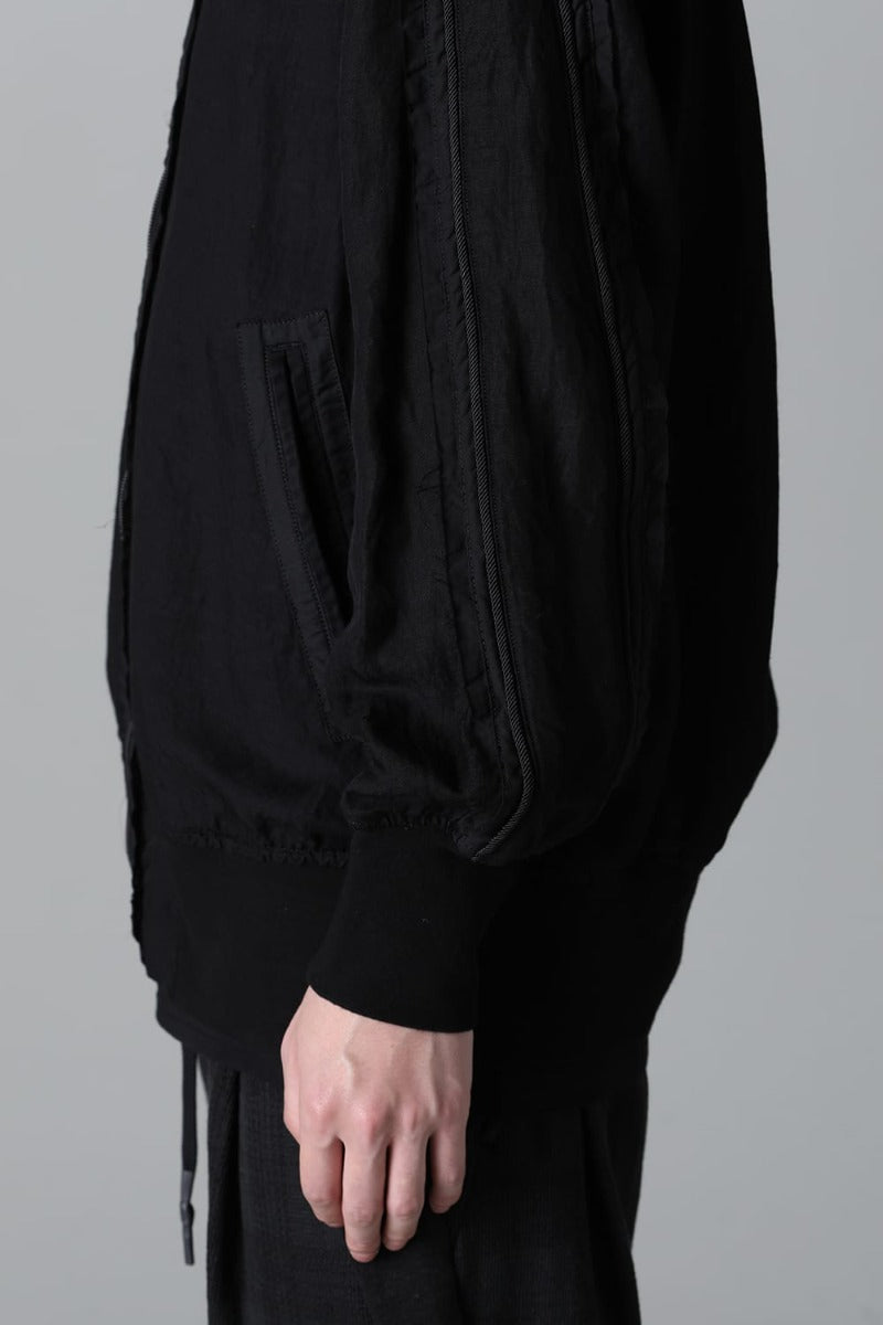 Garment dyed Bomber jacket Black