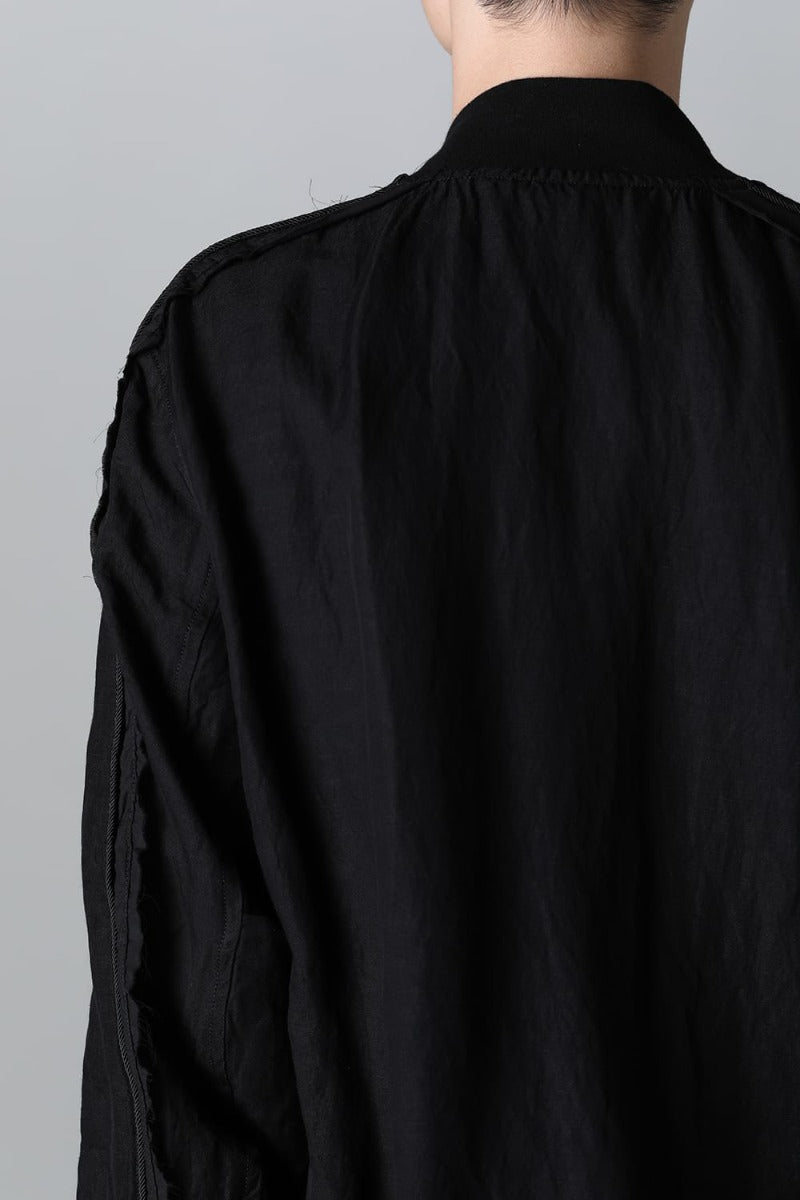 Garment dyed Bomber jacket Black