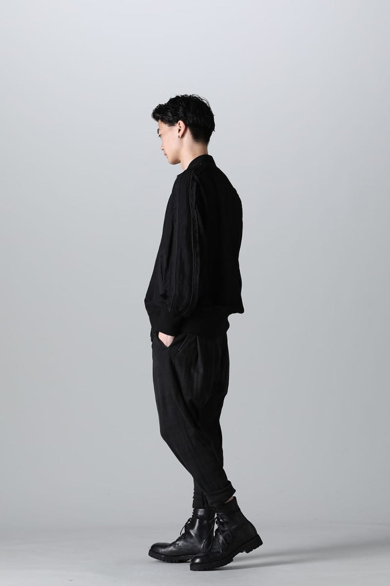 Garment dyed Bomber jacket Black