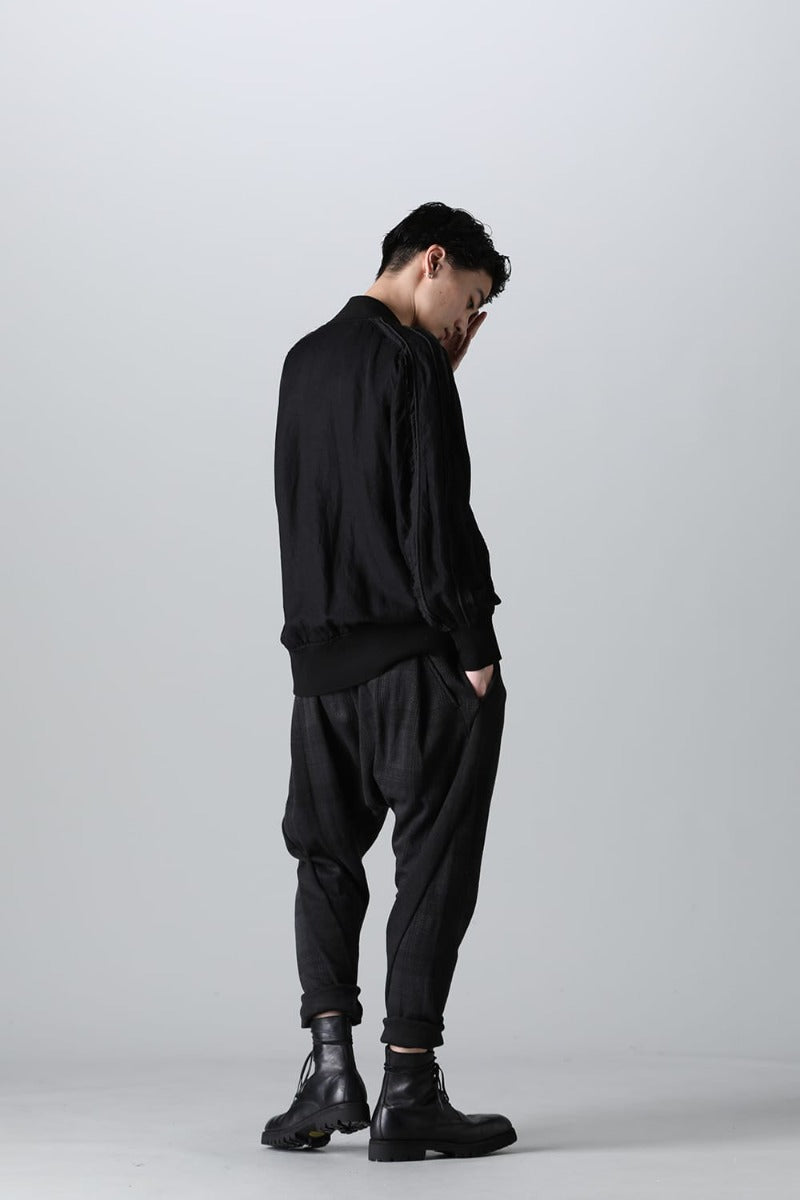 Garment dyed Bomber jacket Black