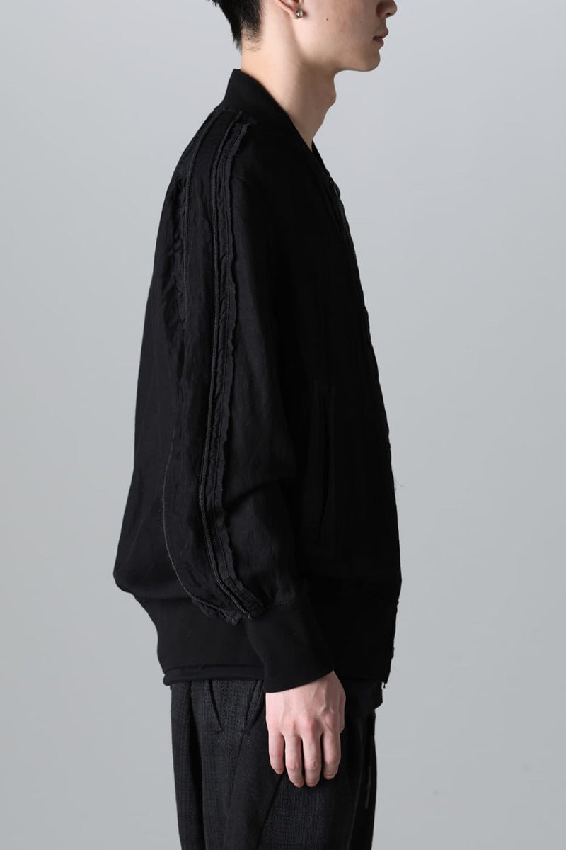 Garment dyed Bomber jacket Black