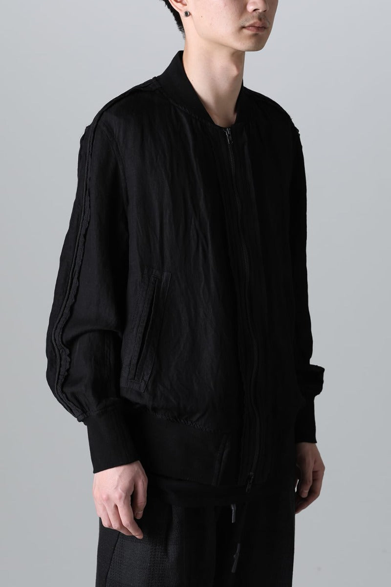 Garment dyed Bomber jacket Black