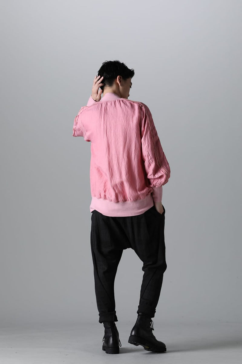 Garment dyed Bomber jacket Pink