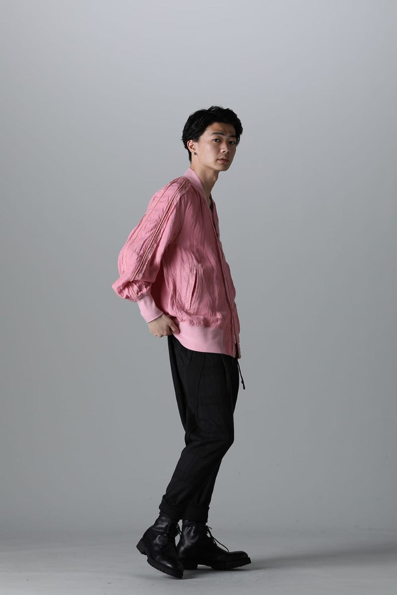 Garment dyed Bomber jacket Pink