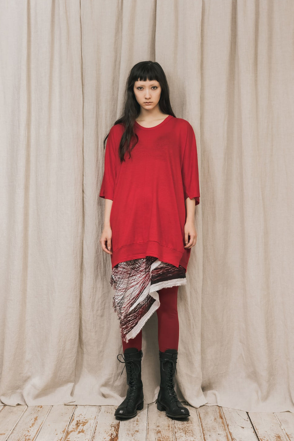 ディストーション3 "中川 ももこ" プリントストール ブラック × レッド