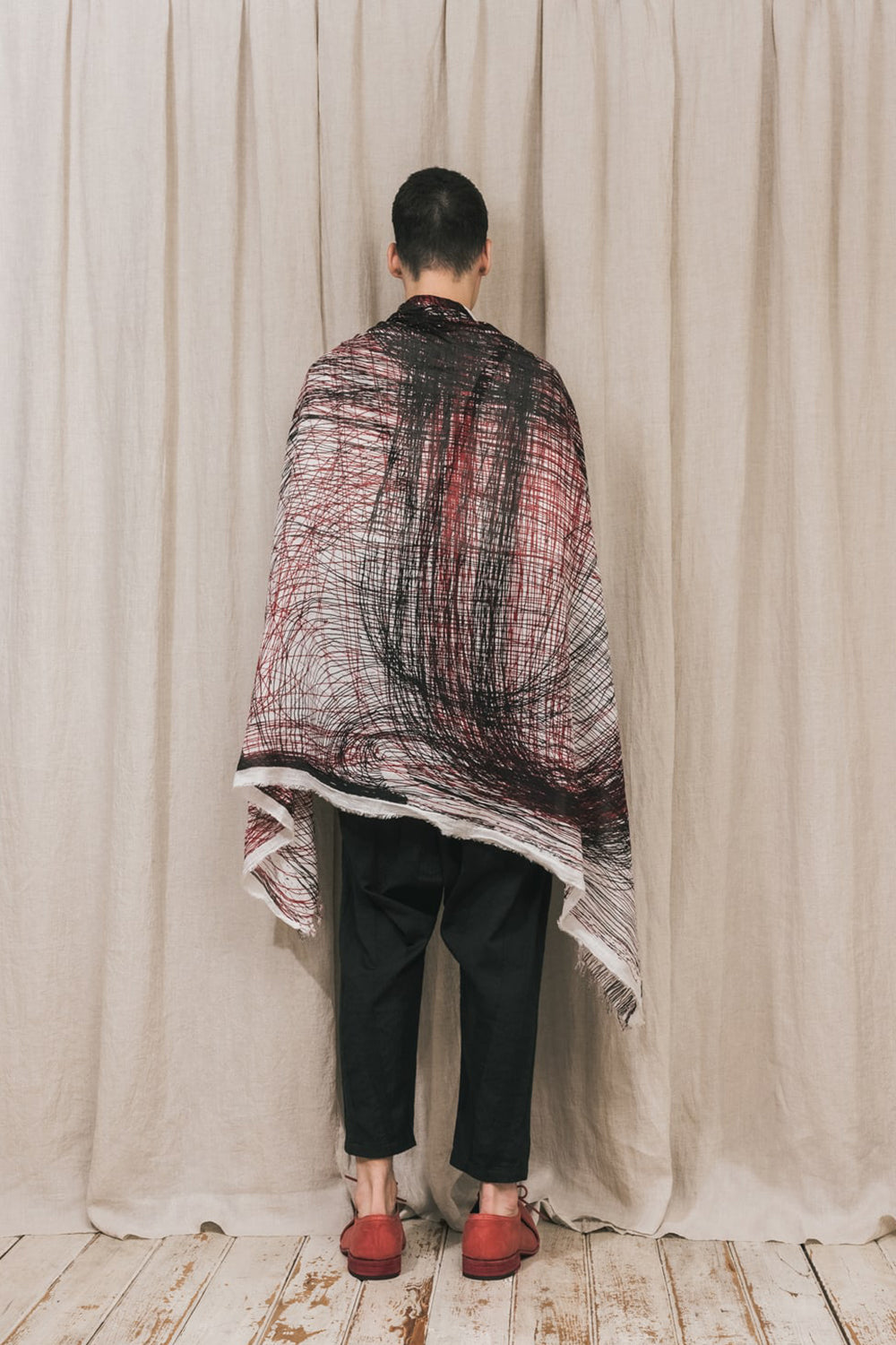 ディストーション3 "中川 ももこ" プリントストール ブラック × レッド