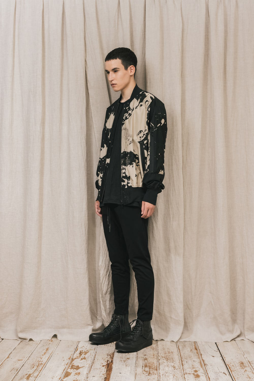 ディストーション3 "西本 浚也" ディスチャージ プリント ボンバージャケット