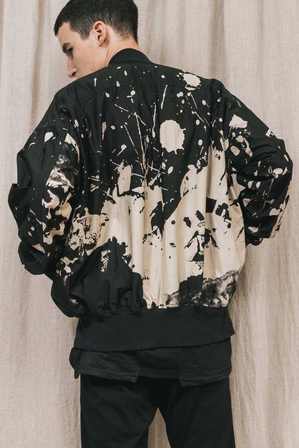 ディストーション3 "西本 浚也" ディスチャージ プリント ボンバージャケット