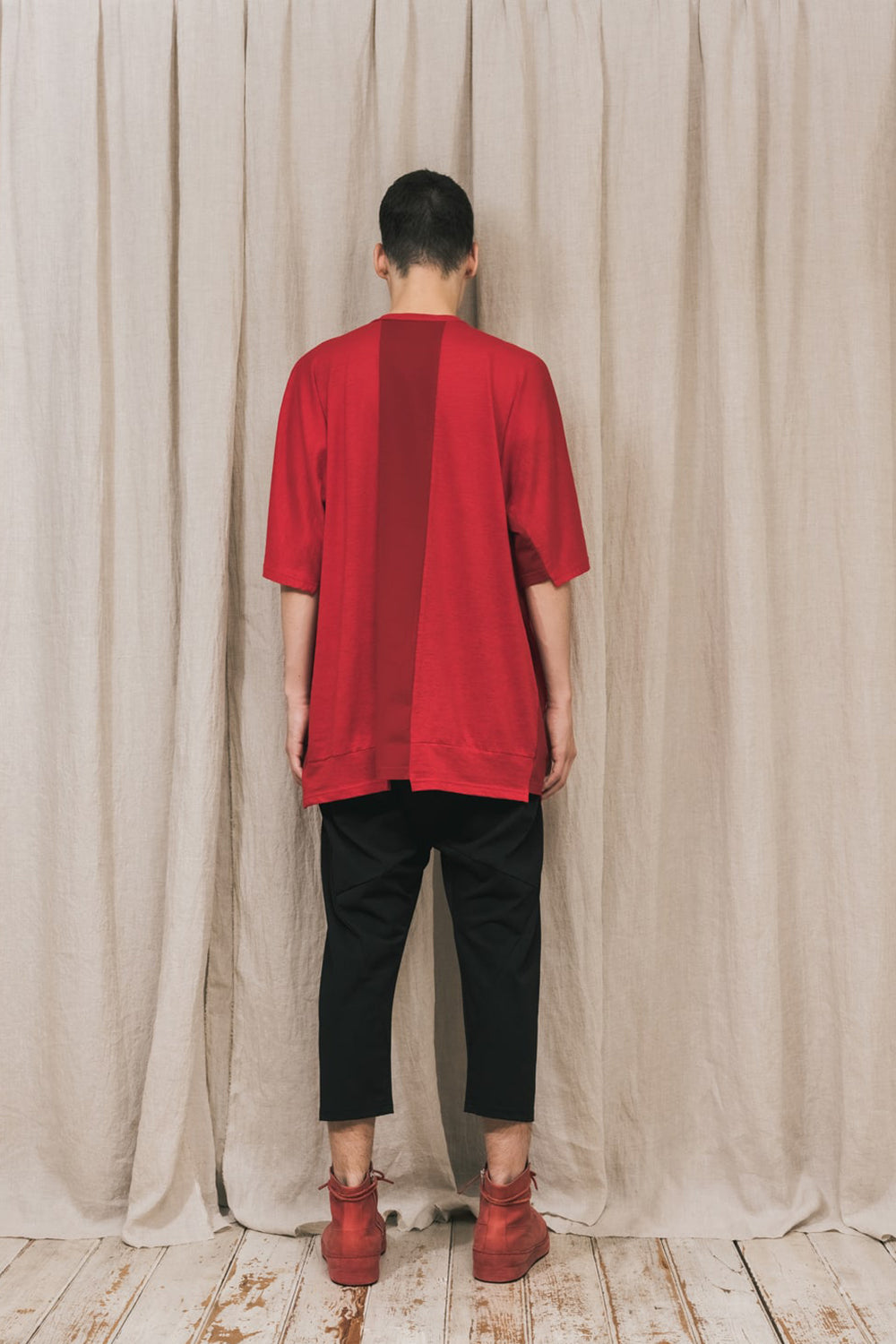 ドロップクロッチ クロップドパンツ