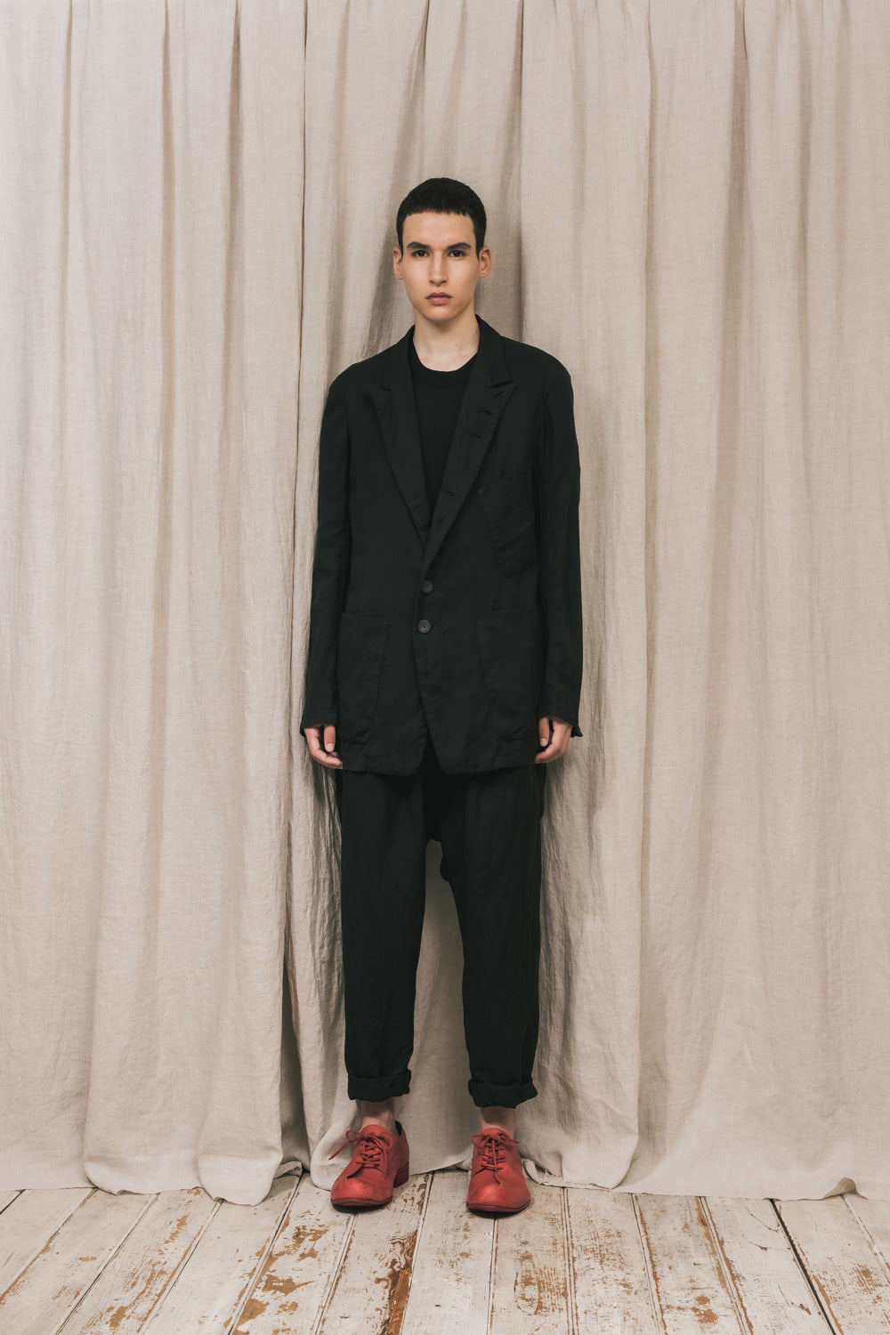 Garment Dyed Drop crotch Easy pants