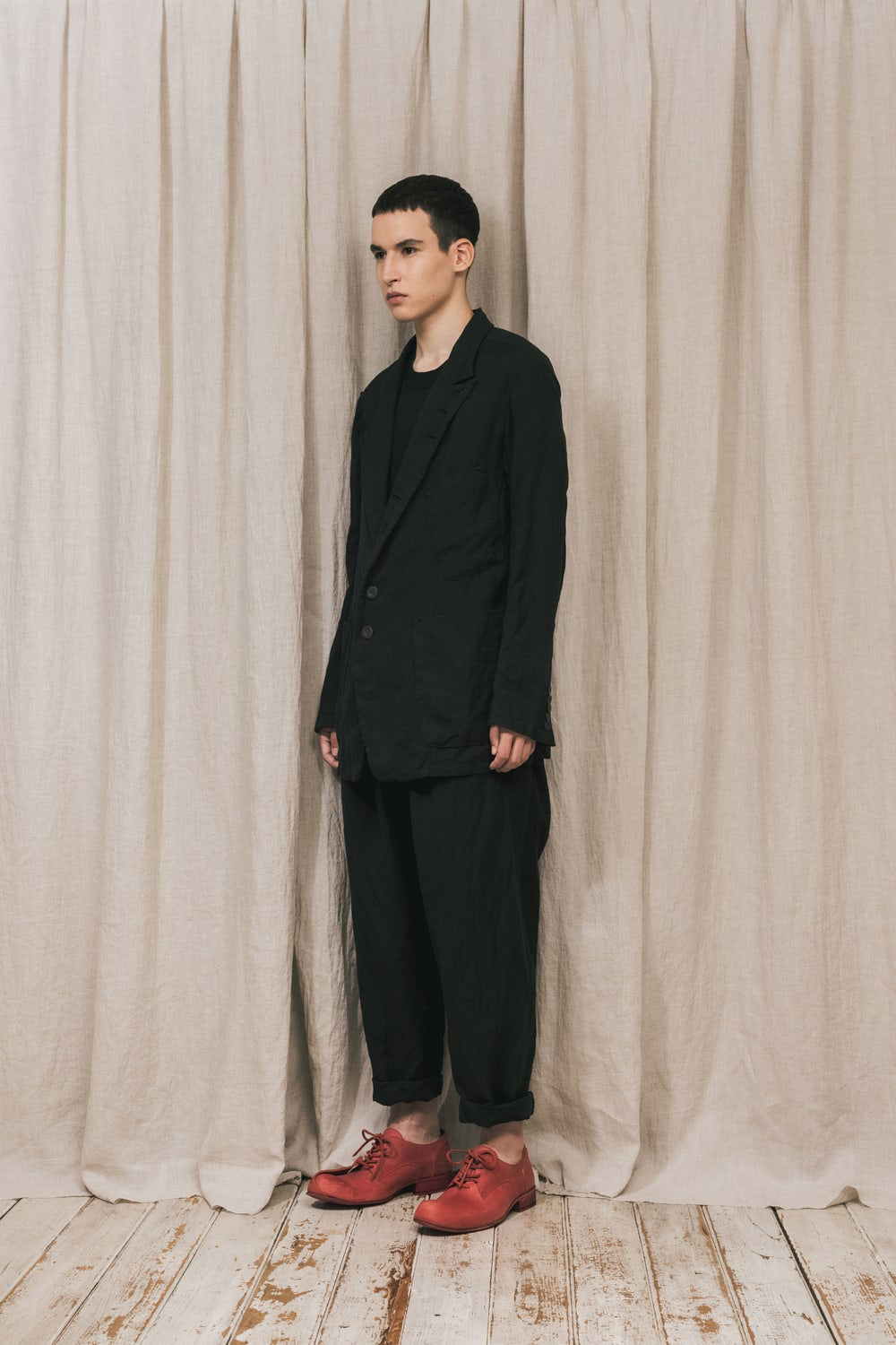 Garment Dyed Drop crotch Easy pants