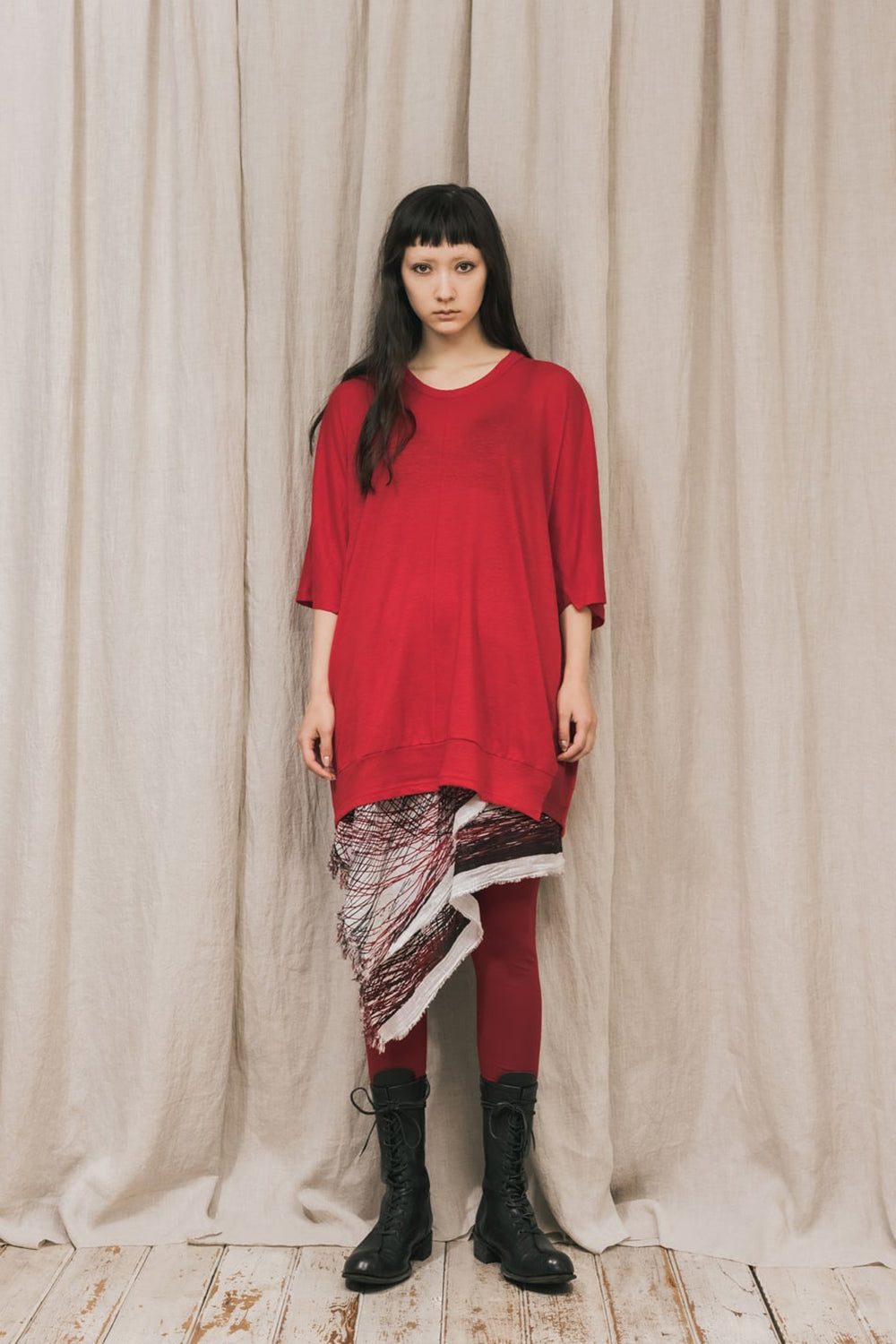 Oversized Short sleeve T-shirt Red