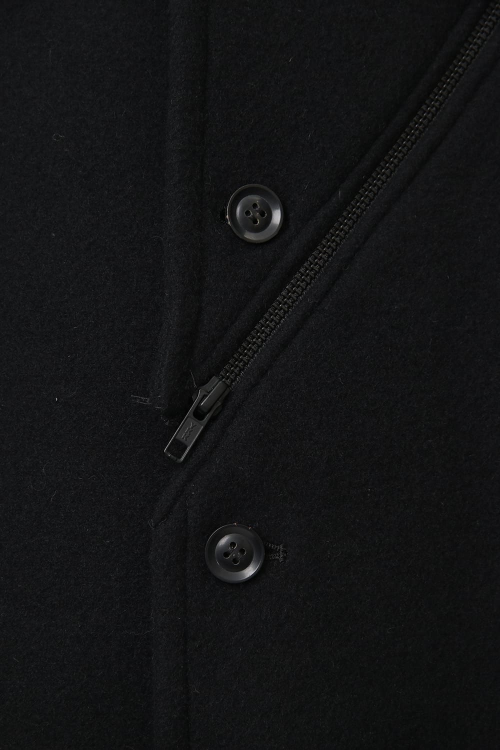 Wool Viyella Bias Fastener Coat - NV-C51-105