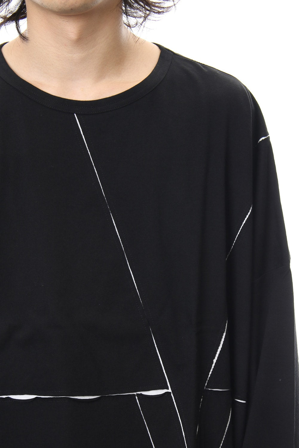 Crack print reversible Long Sleeve T-shirt - NV-T57-073