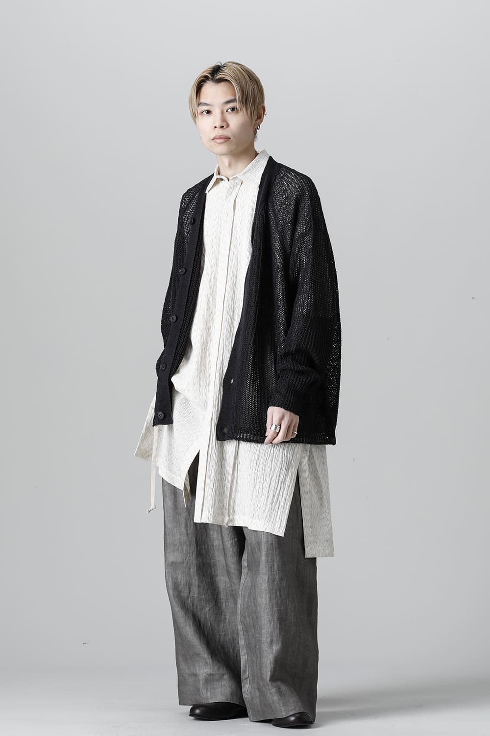 KNITTED BOMBER CARDIGAN BLACK