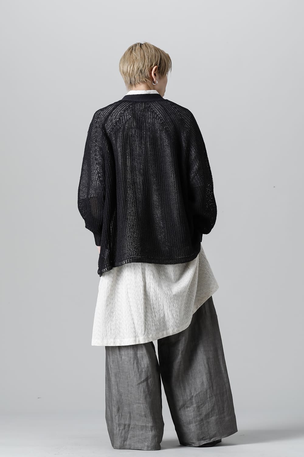 KNITTED BOMBER CARDIGAN BLACK