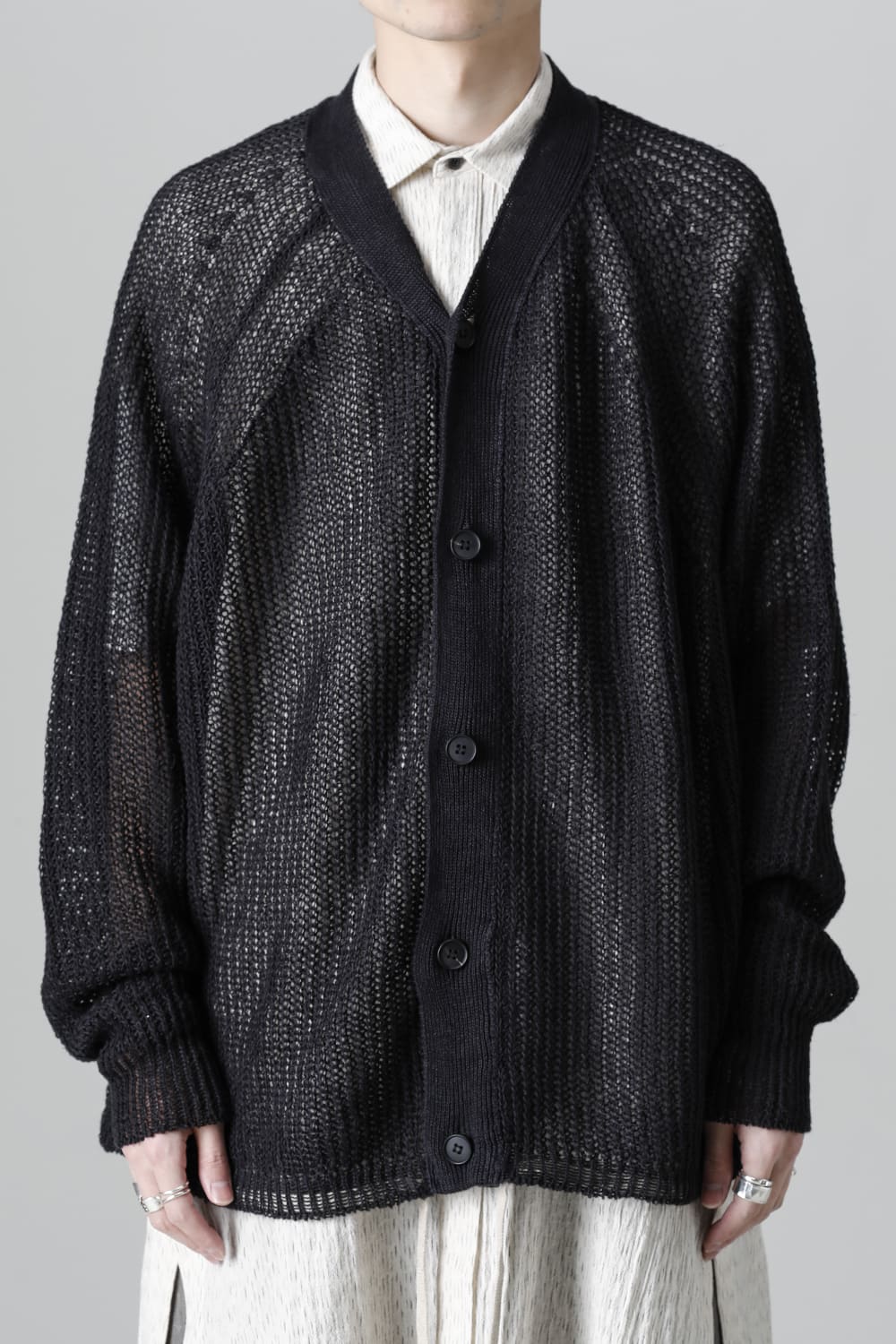 KNITTED BOMBER CARDIGAN BLACK