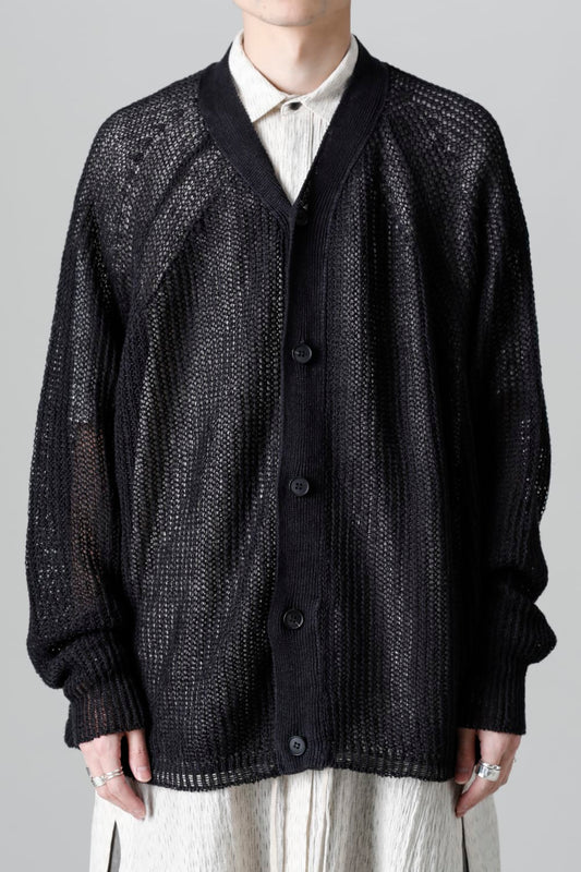 KNITTED BOMBER CARDIGAN BLACK