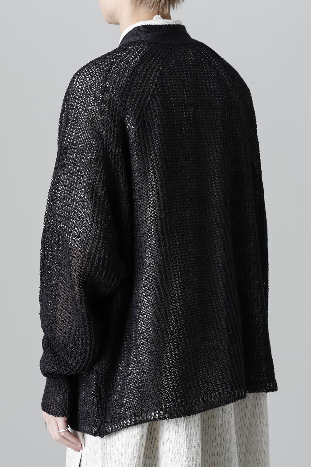 KNITTED BOMBER CARDIGAN BLACK