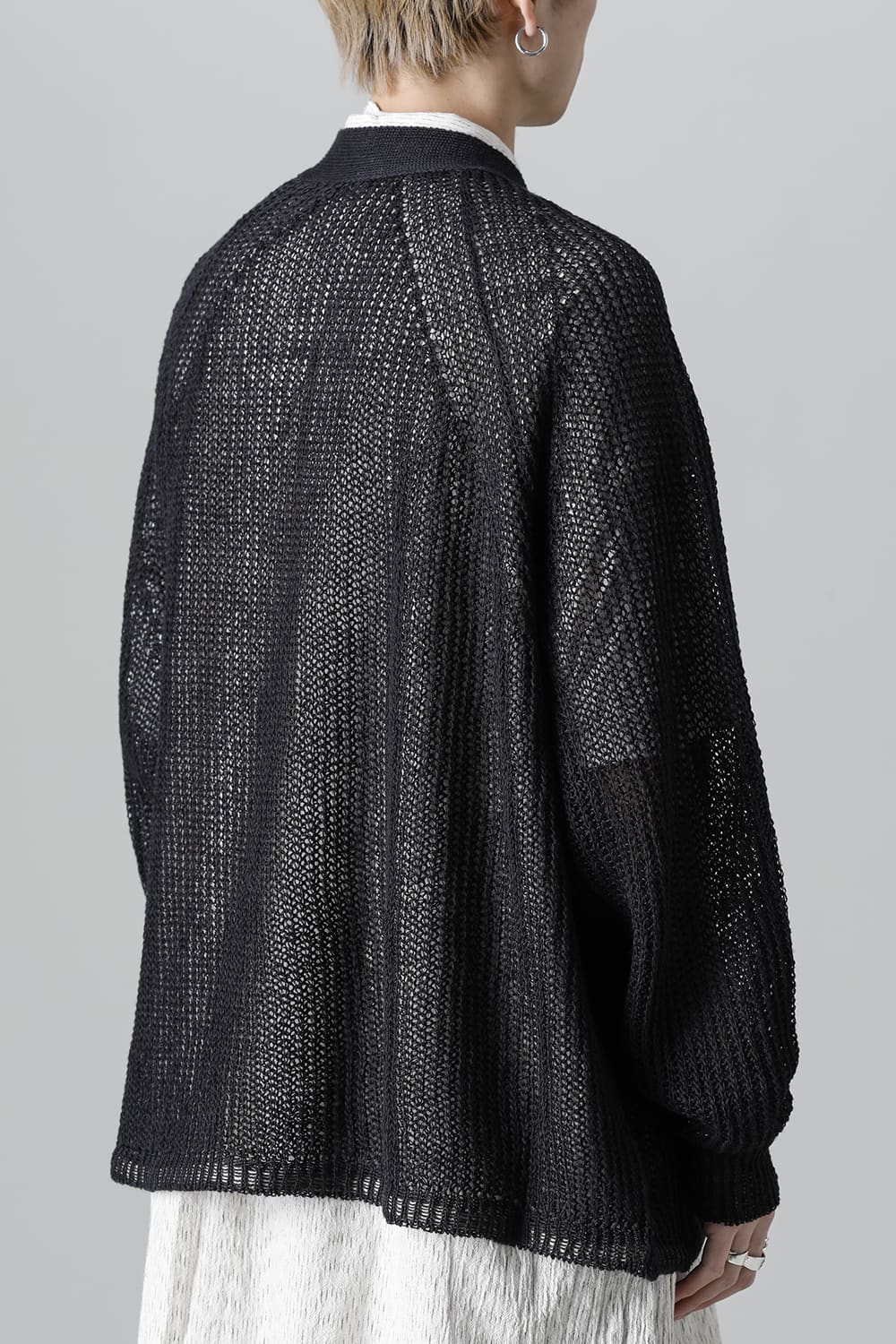 KNITTED BOMBER CARDIGAN BLACK