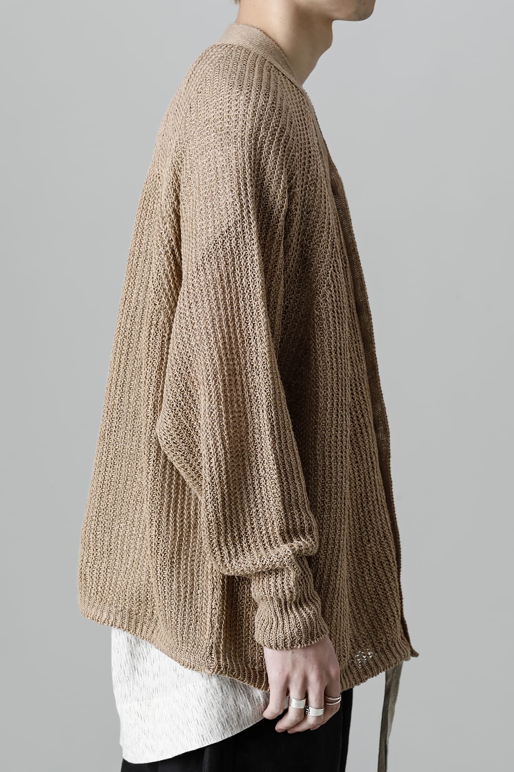 KNITTED BOMBER CARDIGAN GOLDEN