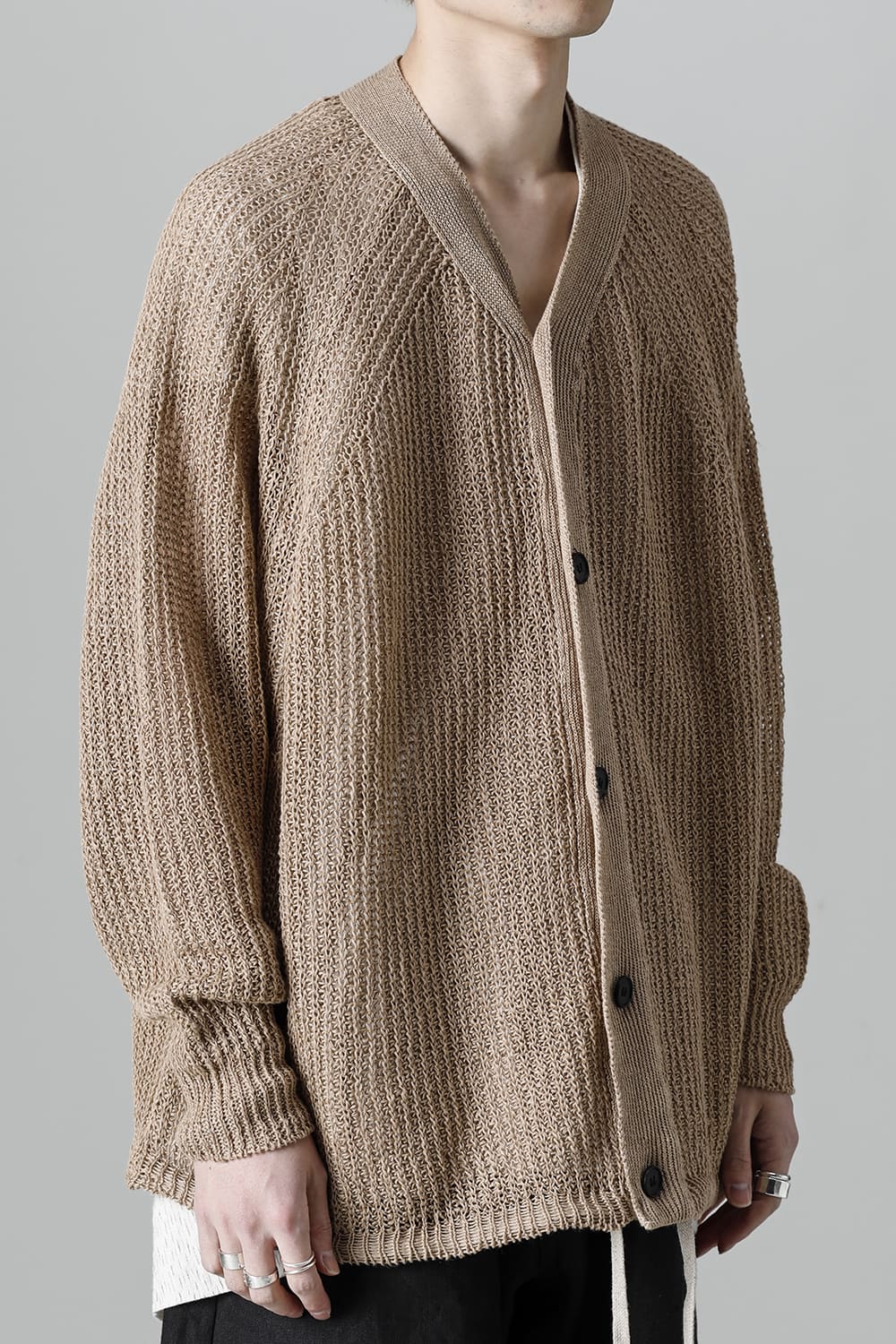 KNITTED BOMBER CARDIGAN GOLDEN